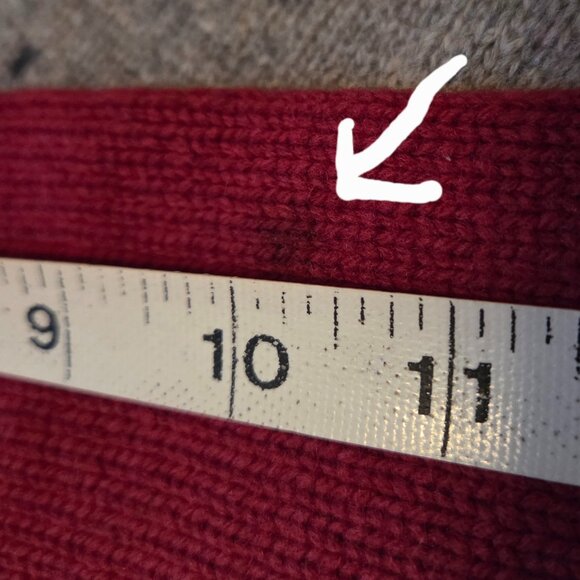 Woolrich-100% Lambswool Ruby and Gray Woolrich Sweater - Picture 7 of 7